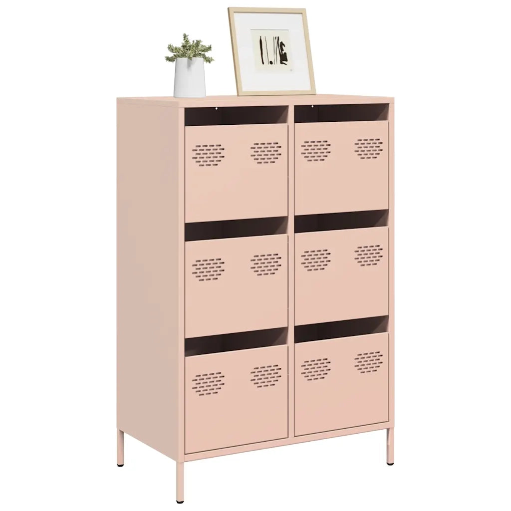 Credenza Rosa 68x39x101,5 cm in Acciaio