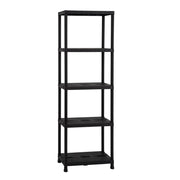 Scaffale universale nero 5 ripiani 60x30x180 cm per garage, cantina e ripostiglio