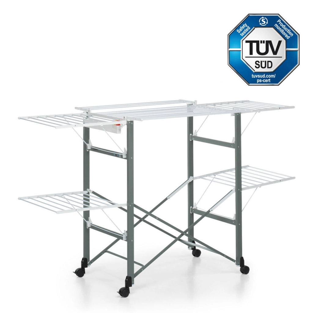 Foppapedretti 9900420016 Gulliver Evo Stendibiancheria pieghevole 27 m con ruote colore Alluminio