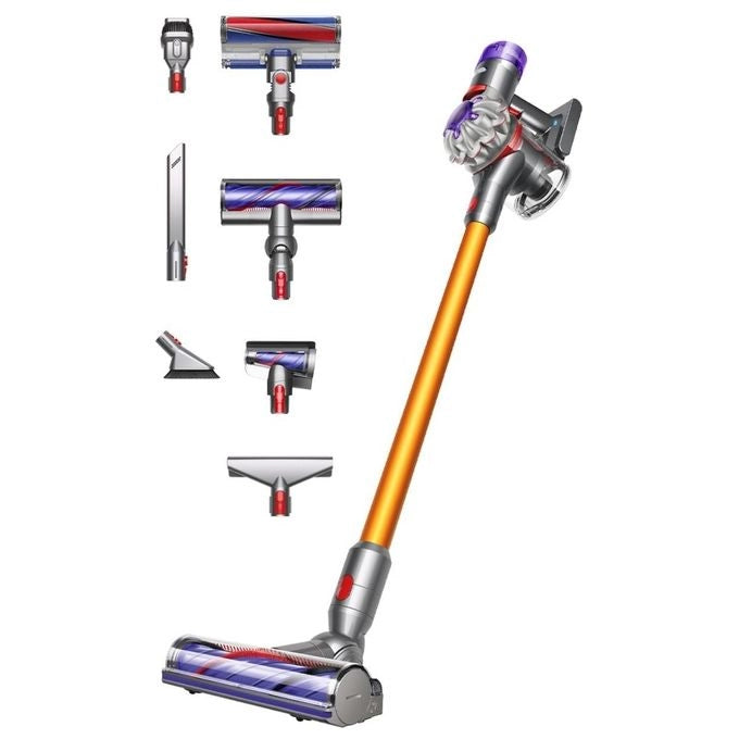Dyson V8 Absolute aspirapolvere senza filo Argento, Giallo Senza sacchetto