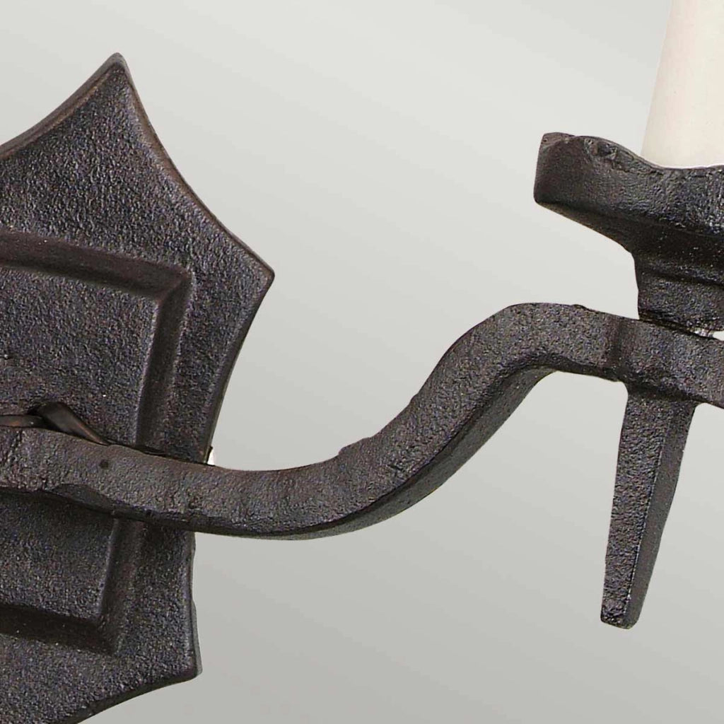 Applique nero a candela doppia Rectory 2xE14 Elstead
