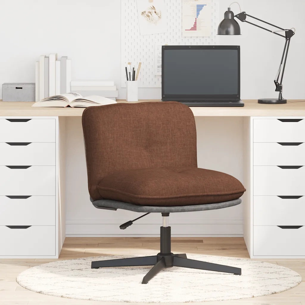 Sedia Girevole da Ufficio Marrone in Tessuto 4105392