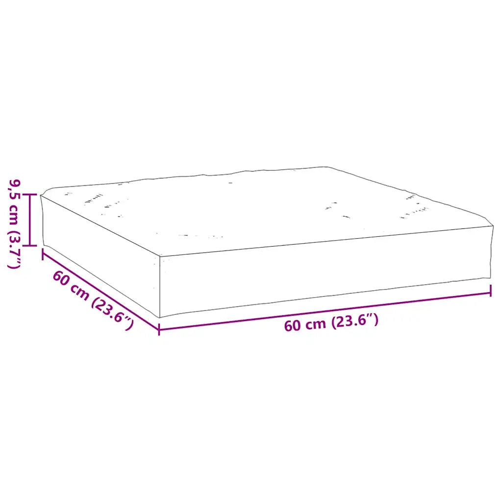 Cuscino per Pallet Antracite Mélange 60x60x9,5 cm in Tessuto 4002662