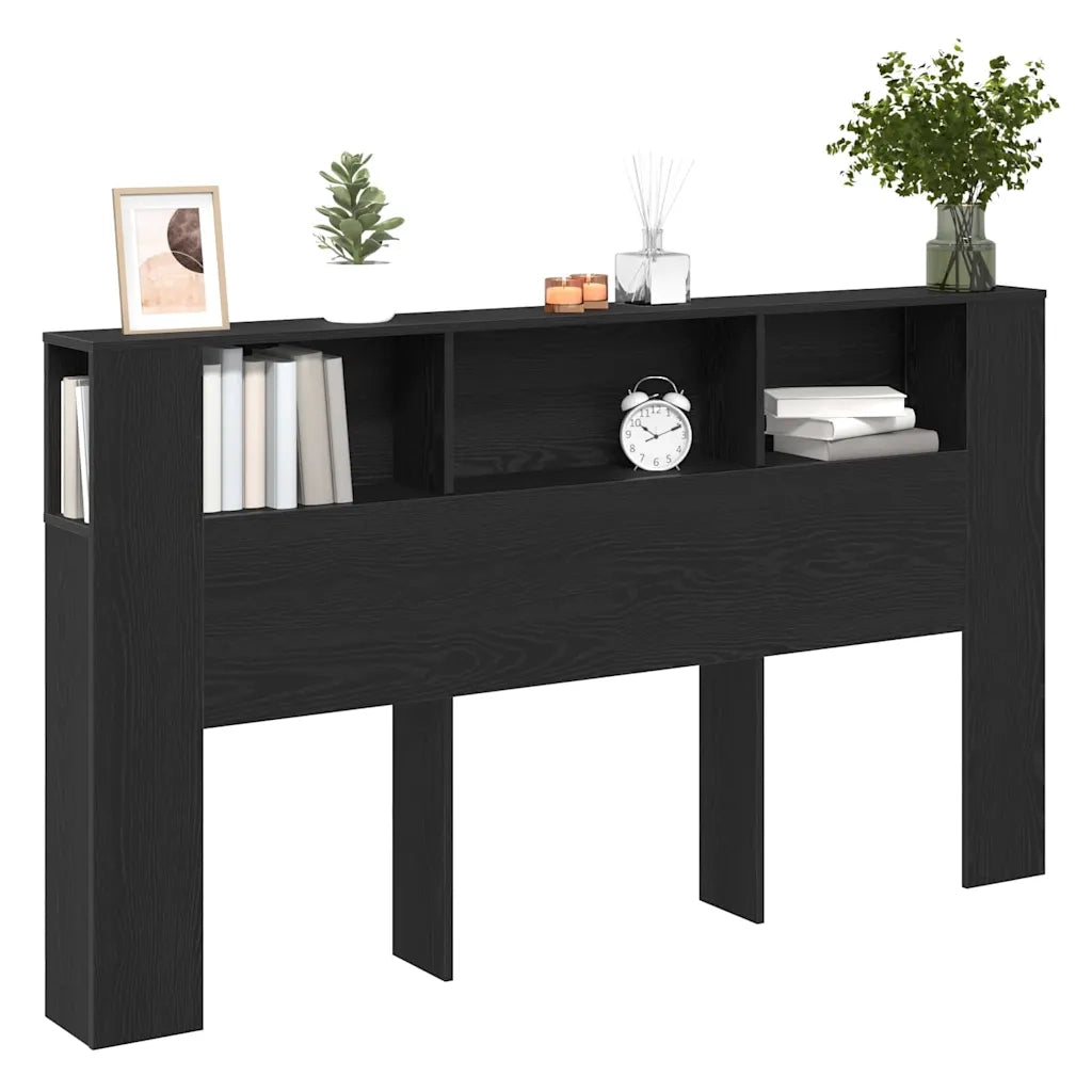 Testata del letto Rovere Nero Legno ingegnerizzato 862089
