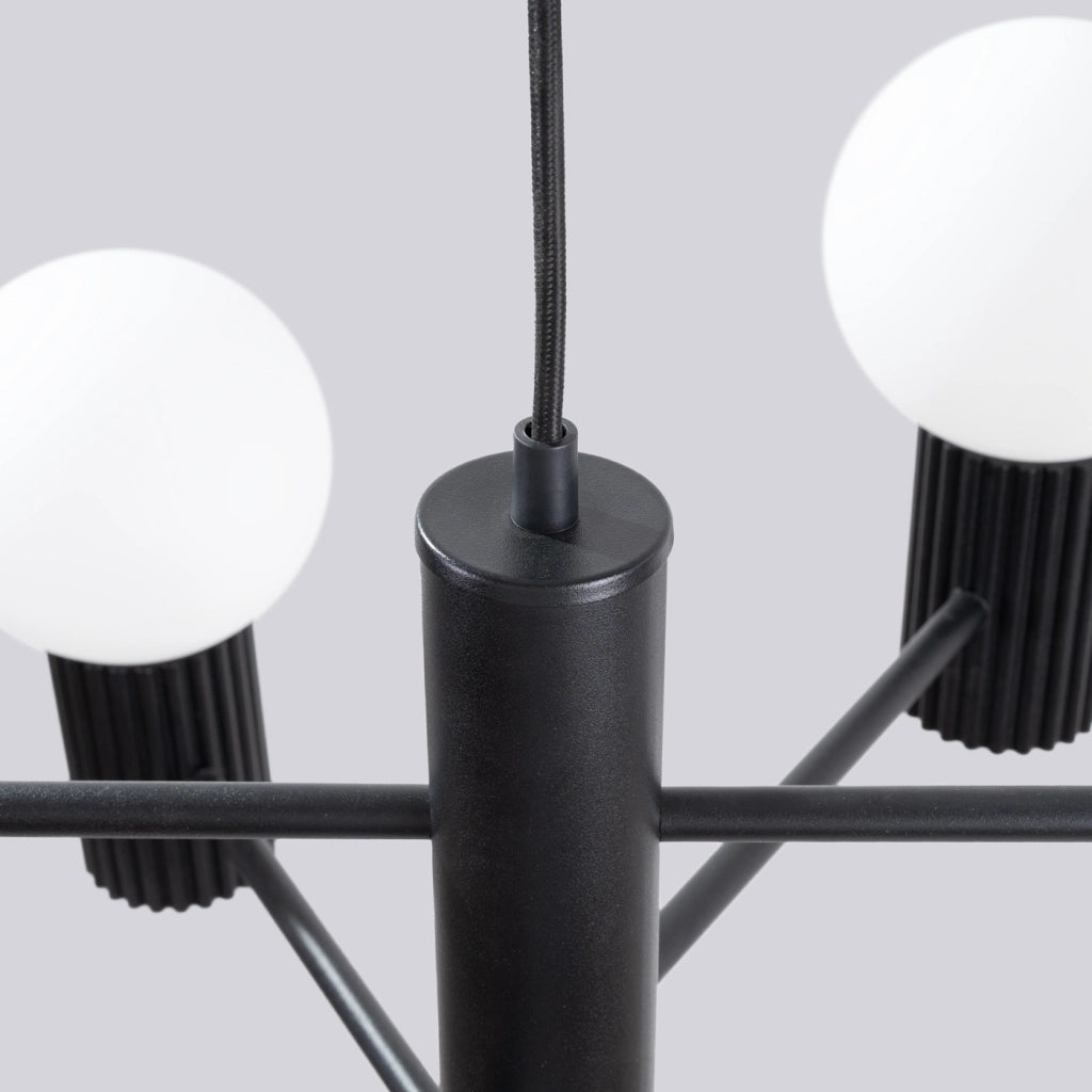 Lampadario HALO 6 nero