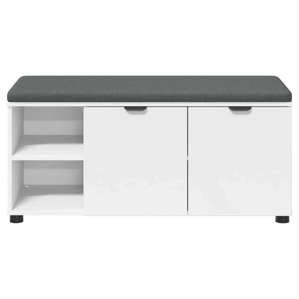 Panca per ingresso con cuscino-Sgabello-Panca da Corridoio Bianco 100 x 38 x 46 cm 702056