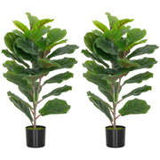 Albero finto Ficus 80 cm con vaso ¨C zephmum ¨C verde, plastica