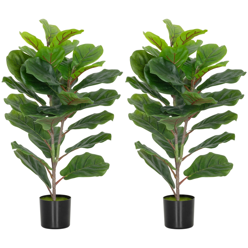 Albero finto Ficus 80 cm con vaso ¨C zephmum ¨C verde, plastica