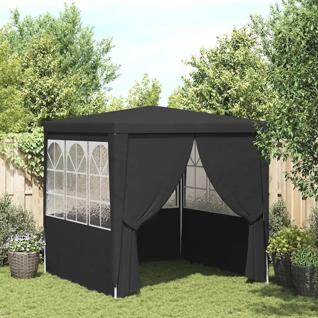 Gazebo Professionale con Pareti 2x2 m Antracite 90 g/mÂ²