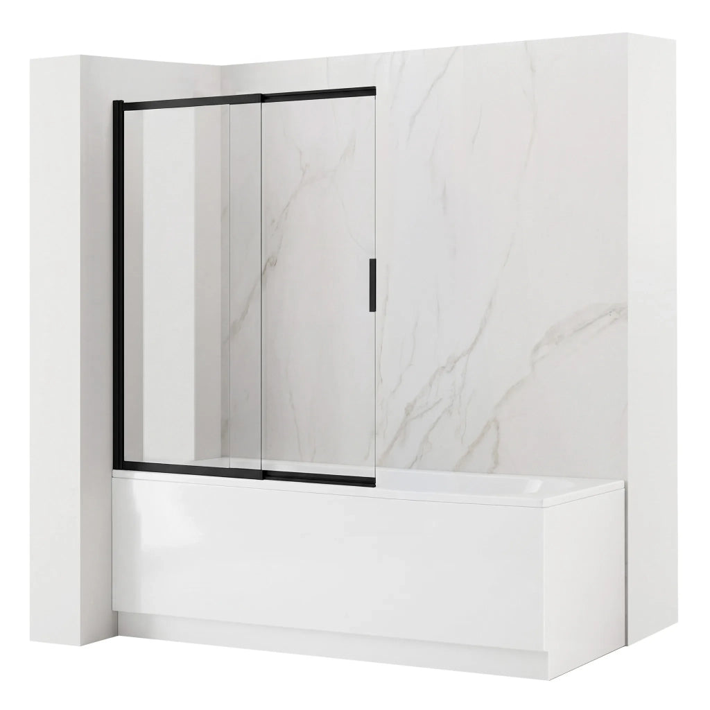 Paravento Vasca Scorrevole Rea Dario Black 120