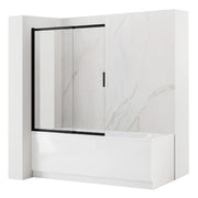 Paravento Vasca Scorrevole Rea Dario Black 120
