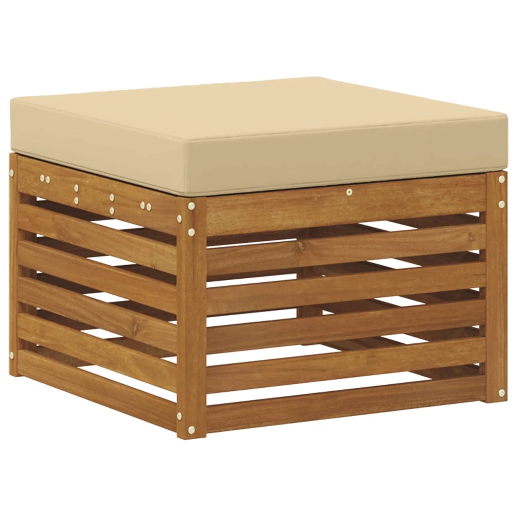 Set di divani da esterno con cuscino 5 pcs Naturale e Beige 3384249