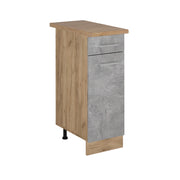Vicco Mobiletto base per cucina Calcestruzzo 30 cm , PL Rovere