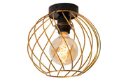 Plafoniera DANZA in metallo ottone 25cm E27 40W Lucide