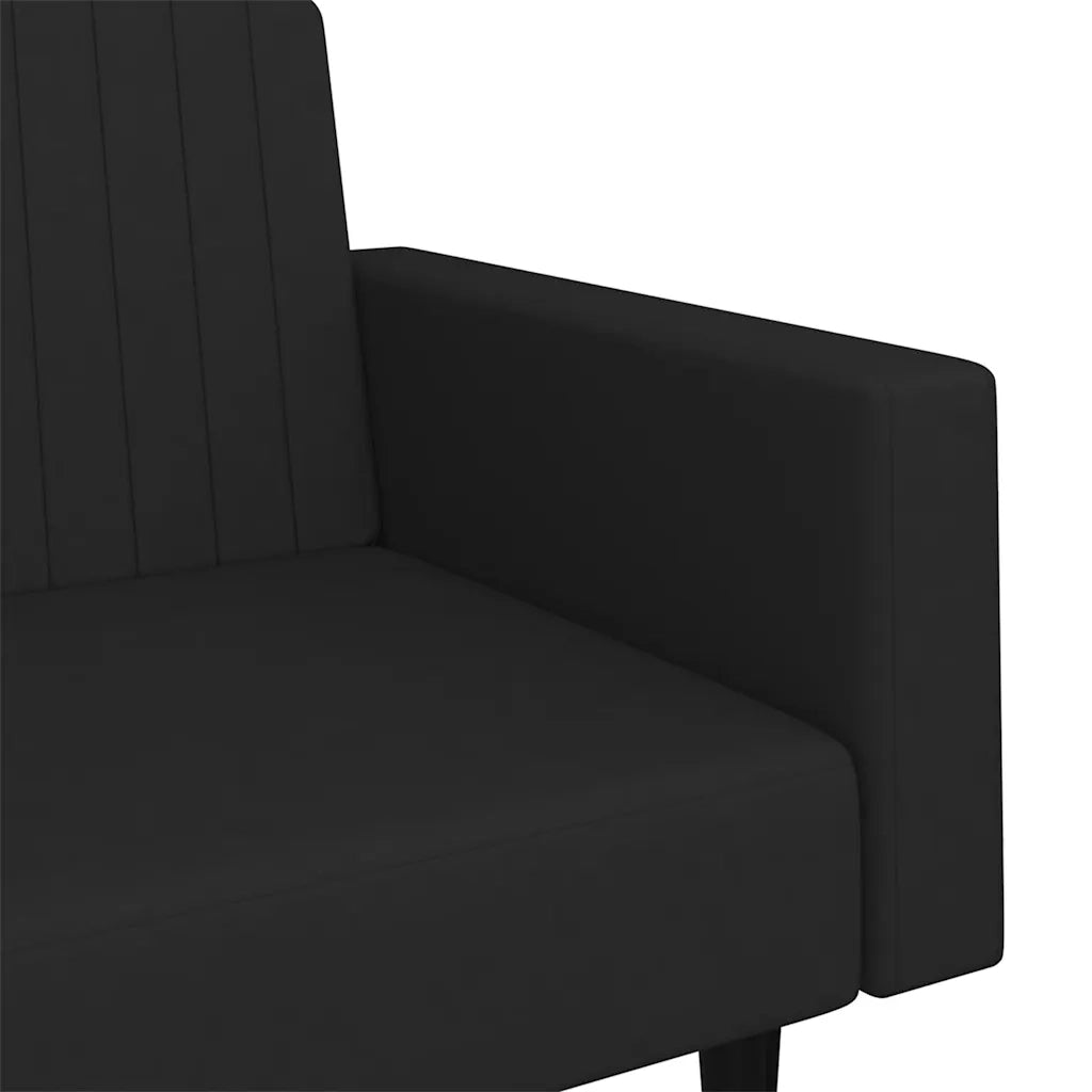 Divano letto | Sof¨¤ letto | Letto singolo a 2 Posti Nero in Velluto