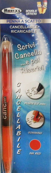 MAURY'S PENNA A SCATTO CANCELLABILE ROSSA