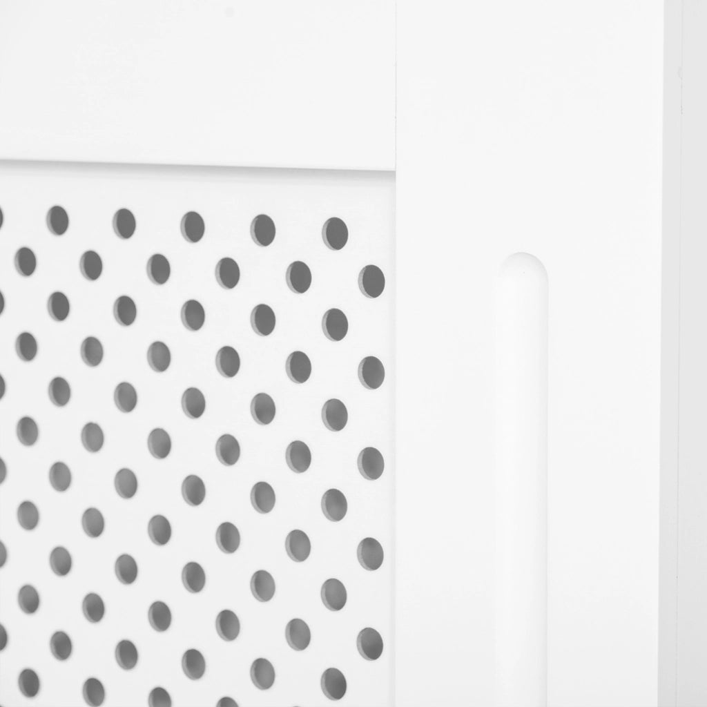 Copritermosifone MDF ¨C Xylo ¨C Bianco 151,5x19x82 cm con Listelli