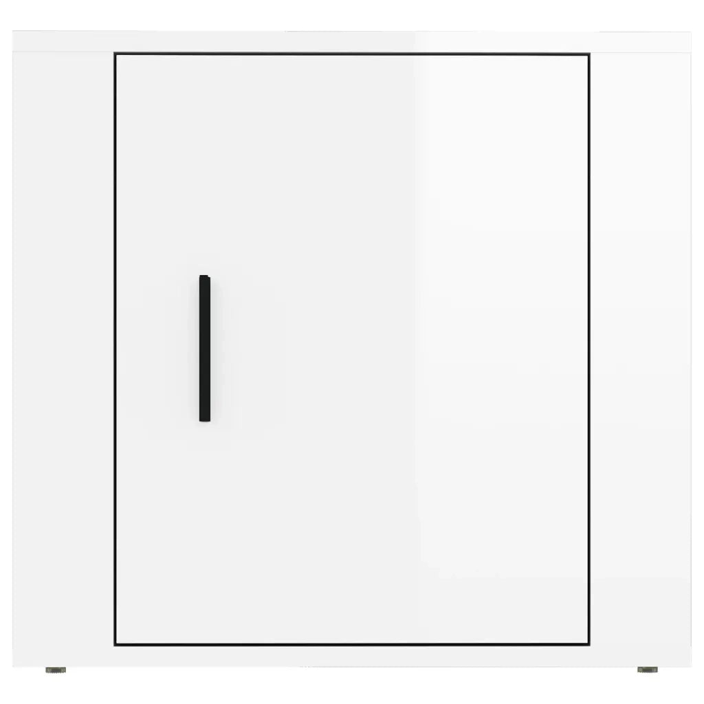 Comodino Bianco Lucido 50x39x47 cm 816692
