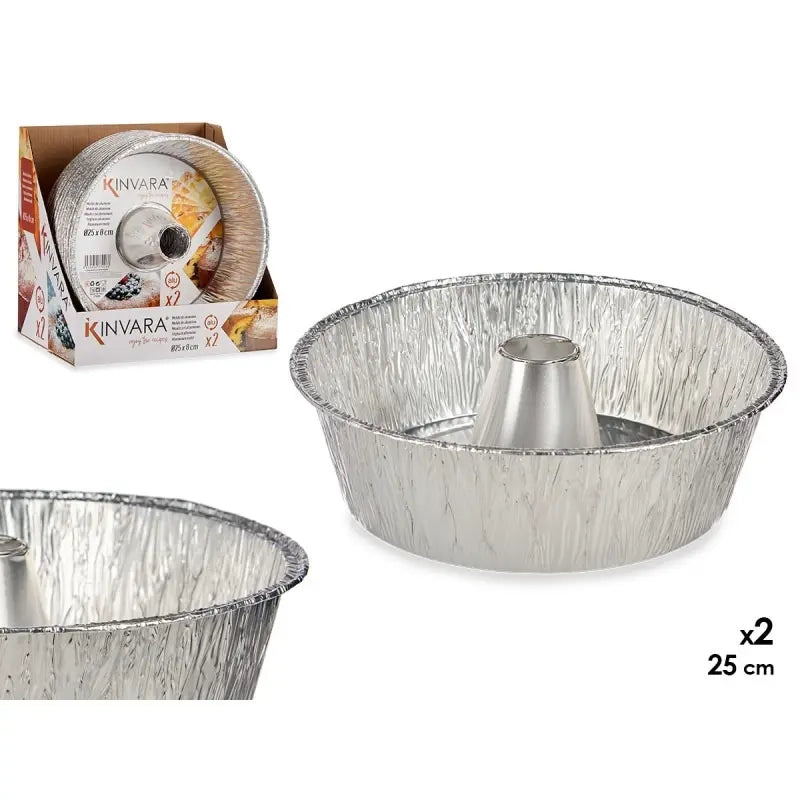 Set 2 tortiere in alluminio Ø25x7,7h