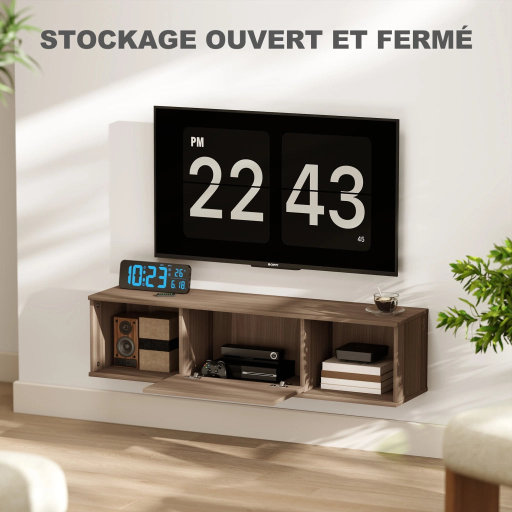 Mobile TV sospeso ¨C Minimal ¨C marrone 120x30x29,5 cm