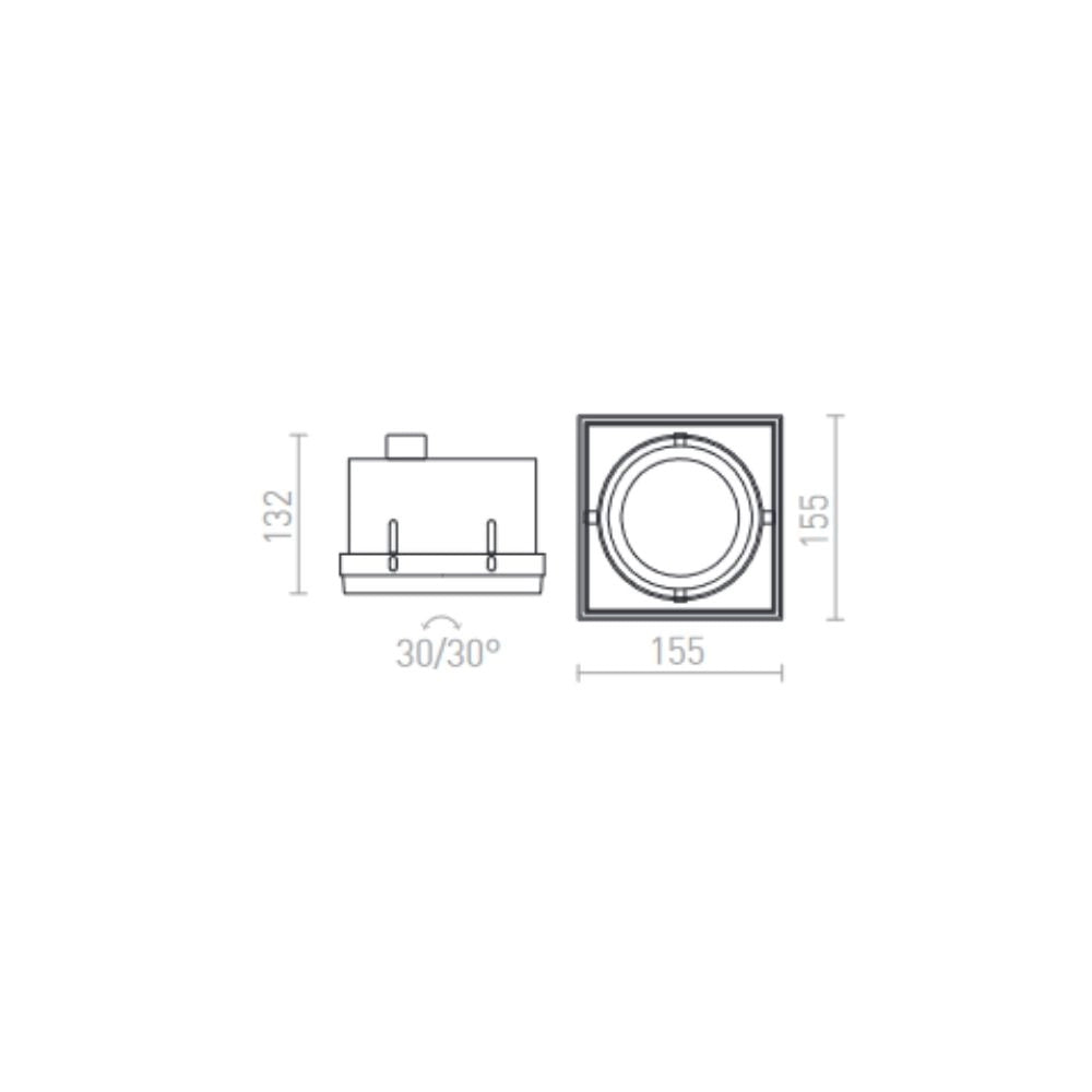 Faretto ELECTRA I nero 12V G53 50W
