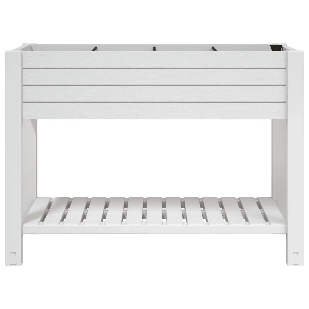 Fioriera Rialzata da Giardino Bianca 110x45x79 cm Polipropilene 364177