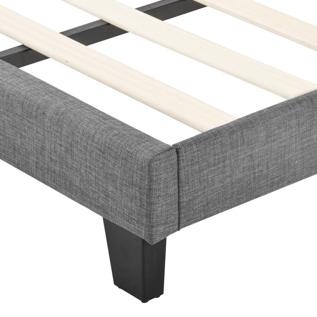 letto imbottito lino grigio 90x200 cm