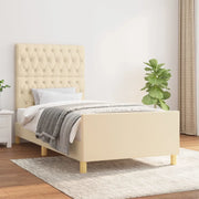 Giroletto senza Materasso Crema 100x200 cm in Tessuto
