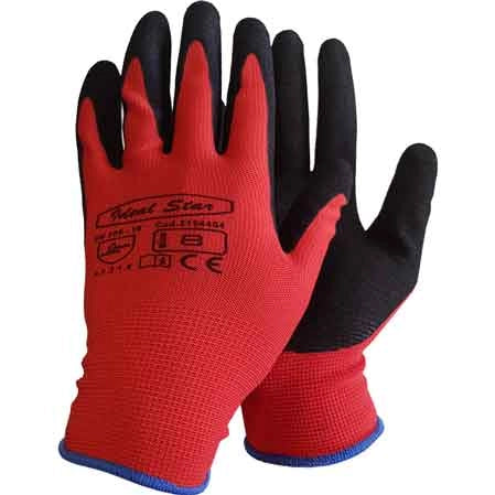 GUANTO POLIESTERE/NITRILE SABBIATO IDEAL STAR Tg. 10 - 12 paia- IDEAL STAR