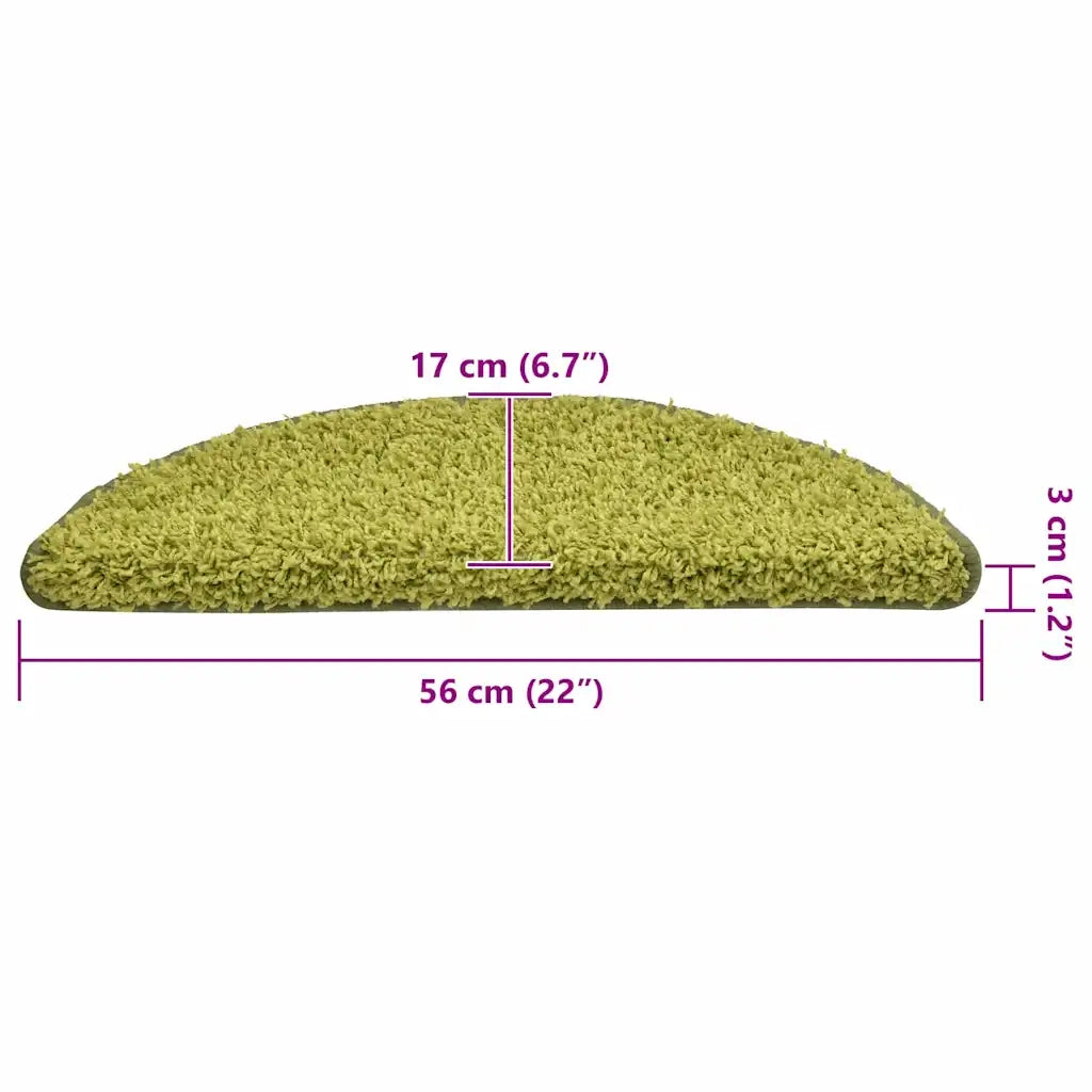 Tappetini per scale 30 pz 56x17x3 cm Verde Semicircolari 3365810