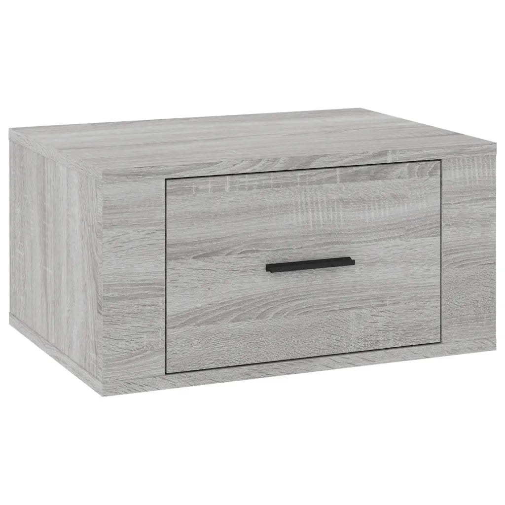Comodino | Armadio da Notte | Mobiletto da notte a Muro Grigio Sonoma 50x36x25 cm
