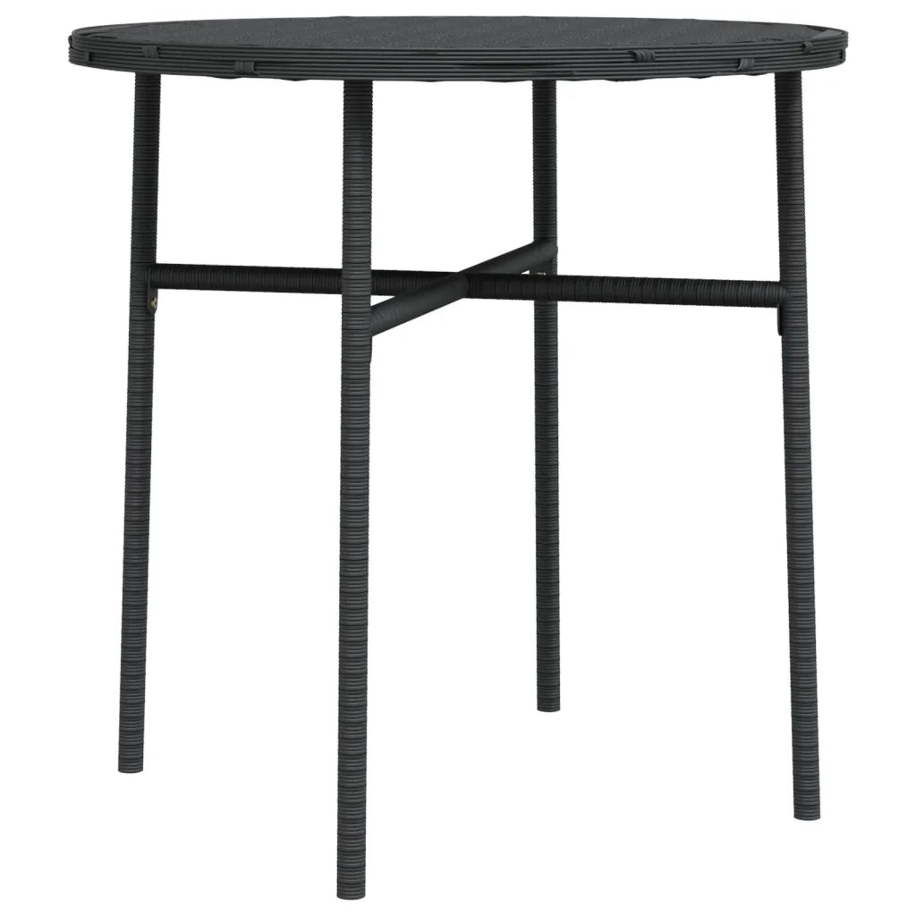 Tavolino da TÃ¨ Nero 45 cm in Polyrattan cod mxl 44935