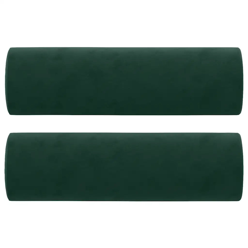 Divano a 2 Posti con Cuscini Verde Scuro 120 cm in Velluto