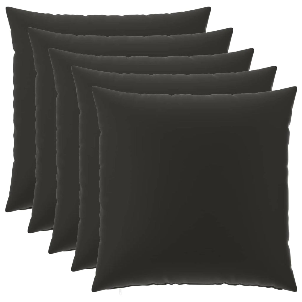 Federa 6 pcs HEERLEN Nero 80 x 80 cm Poliestere 913658