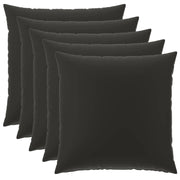 Federa 6 pcs HEERLEN Nero 80 x 80 cm Poliestere 913658