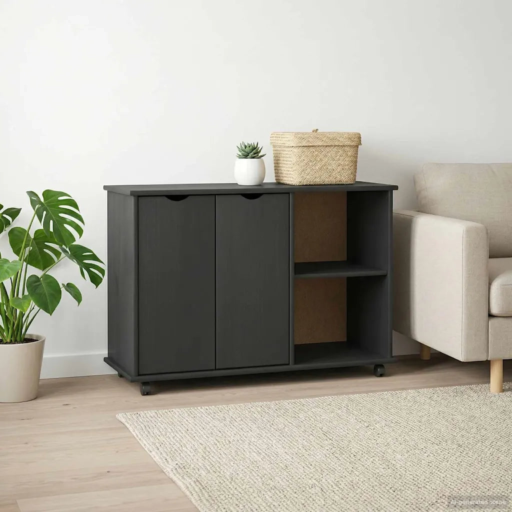 Mobile con Ruote con ruota Grigio 100 x 39 x 65,5 cm 42028386