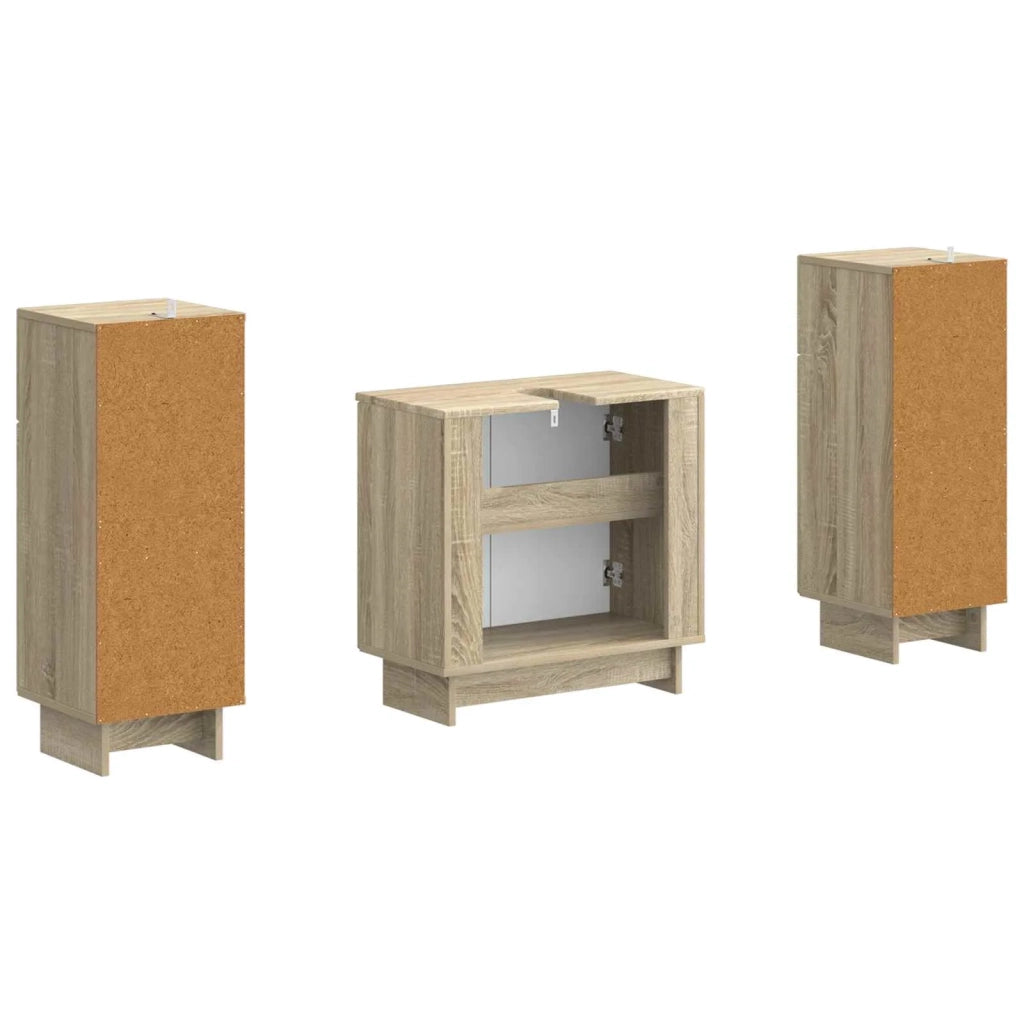 Set di Armadi da Bagno da 2 Pezzi EDE Rovere Sonoma 3417983