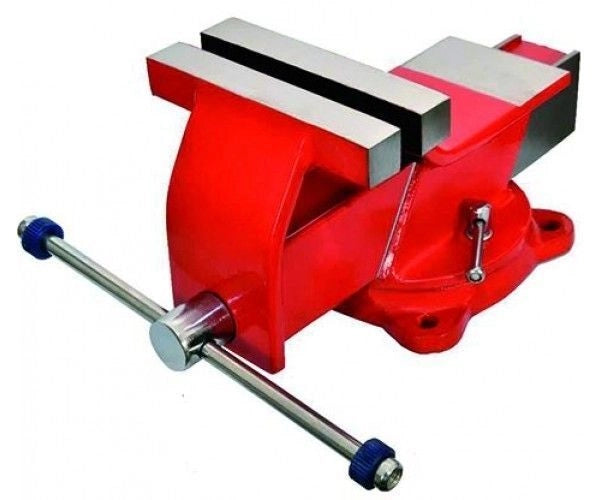 VIGOR 49120-20 Morsa da banco 125 mm in acciaio con base girevole a 360 gradi colore Nero