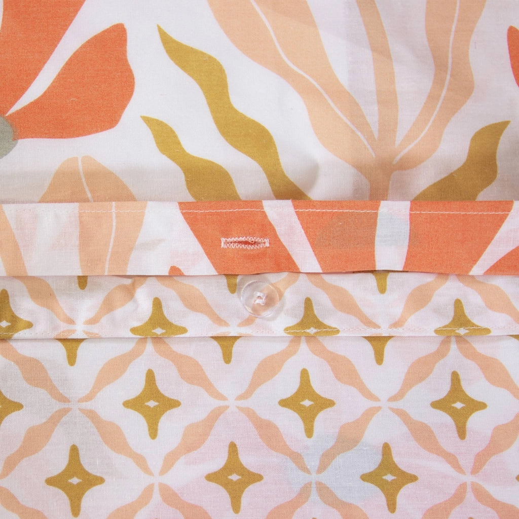 Set biancheria da letto reversibile con stampa floreale, 2 posti