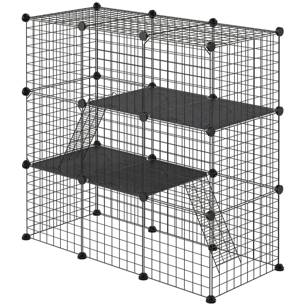Recinto per Animali Domestici ¨C Minimal ¨C Nero 105x45x105 cm