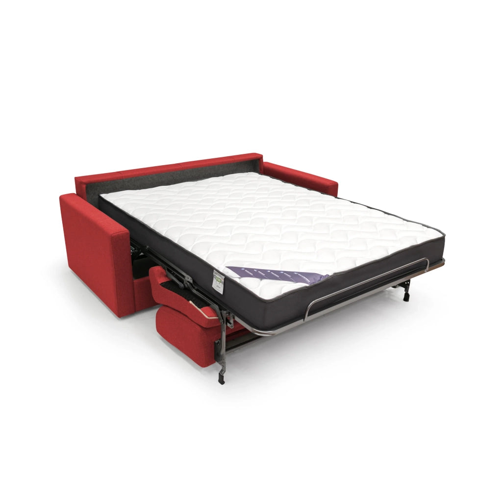 Chris Divano letto matrimoniale tessuto impermeabile 186 cm rosso