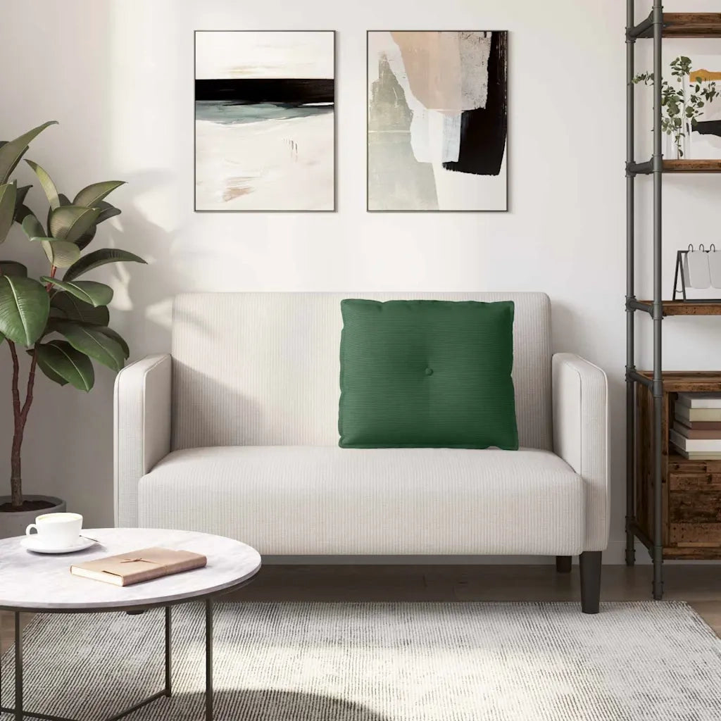 Cuscino per Schiena Verde Giungla 60 x 50 cm Tessuto in Cords 42014698