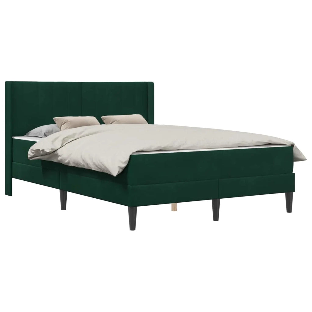 Struttura letto con materasso-Giroletto Verde Scuro 120 x 190 cm Velluto