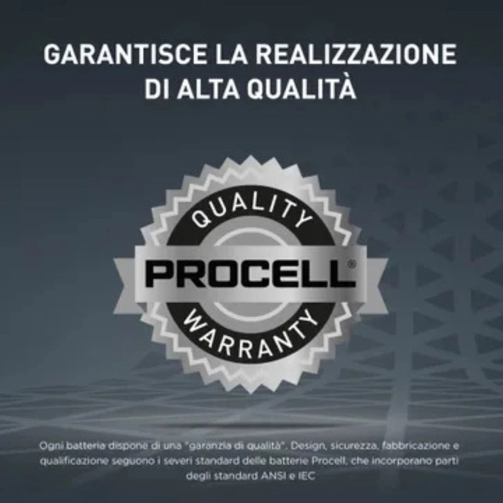 Batterie AAA Procell Intense Alcaline Professionali Confezione da 10 Pezzi Alta Durata per Dispositivi ad Alto Consumo