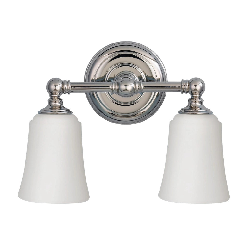 Applique bagno 2xG9 IP44 cromo vetro opale Huguenot Feiss