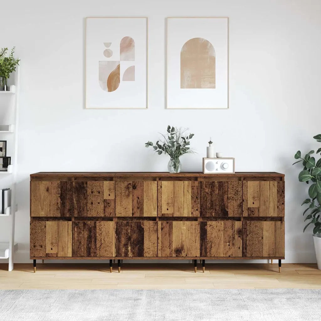 Armadio 3 pcs Legno vecchio 60 x 35 x 70 cm