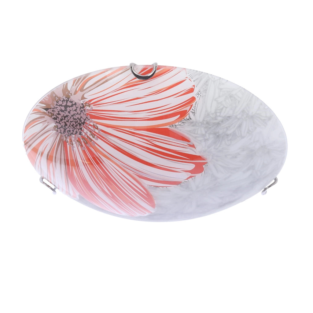Plafoniera Candellux Spring 30cm cromata rossa E27