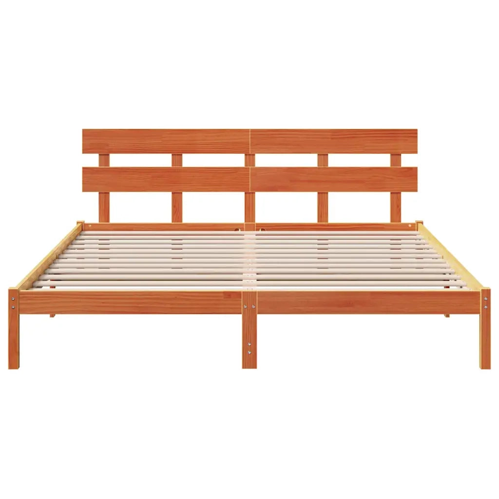 Letto matrimoniale | Letto per adulti | Struttura del letto Marrone 180 x 200 cm Legno massello di pino