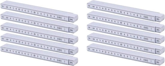 Scala di misura a misura - 2 m di plastica - set di misuratori per edifici