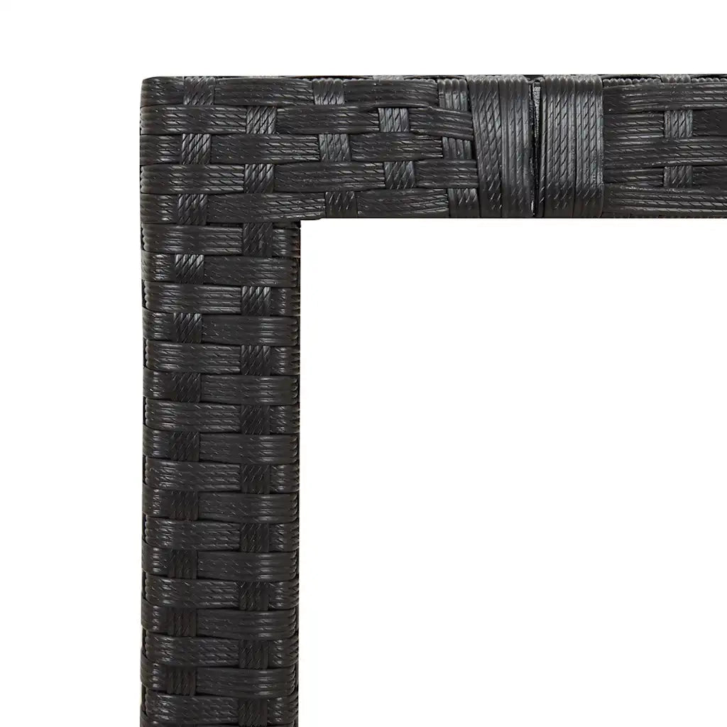 Set Bistrò da Giardino 3 pz con Cuscini in Polyrattan Nero 3276975